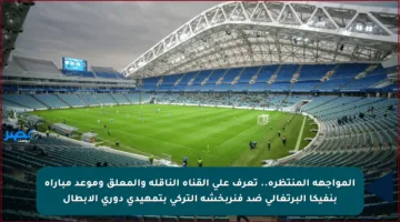 المواجهة المنتظرة.. تعرف على القناة الناقلة والمعلق وموعد مباراة بنفيكا البرتغالي ضد فنربخشة التركي بتمهيدي دوري الأبطال